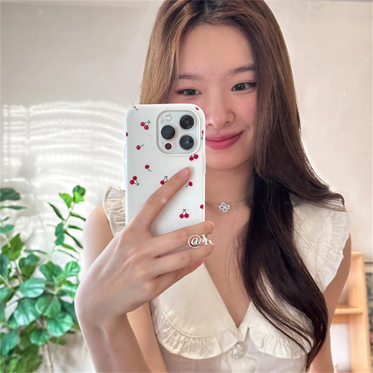 Cute Cartoon Cherry Phone Case For iPhone 16 15 14 13 Pro Max 11 12 Mini XR XS Max 7 8 Plus SE 3 Stylish Shockproof Soft Cover