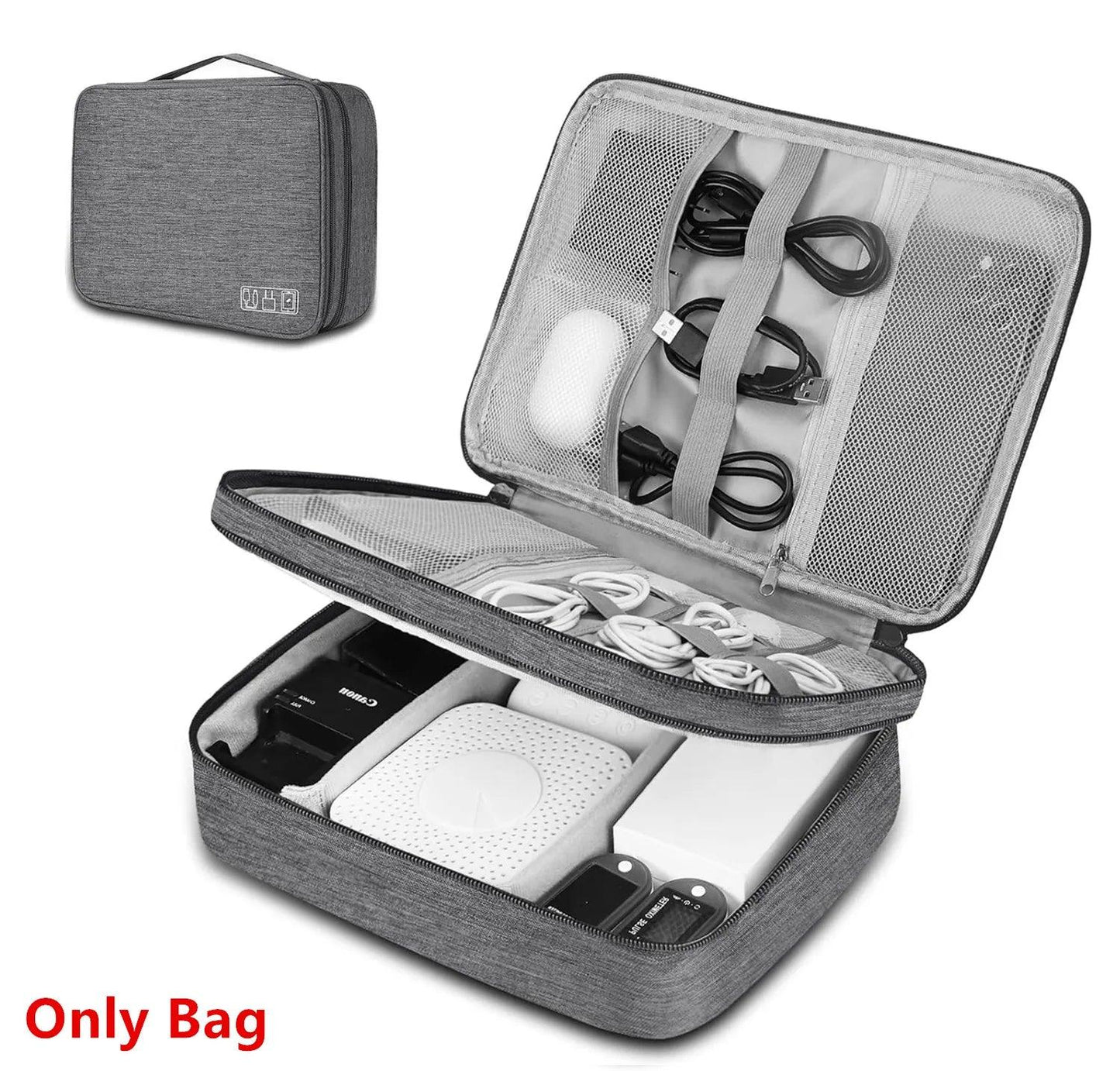 Cable Storage Bag Waterproof Digital Electronic Organizer Portable USB Data Line Charger Plug Storage Bag Travel Cable Organizer - E-line.com