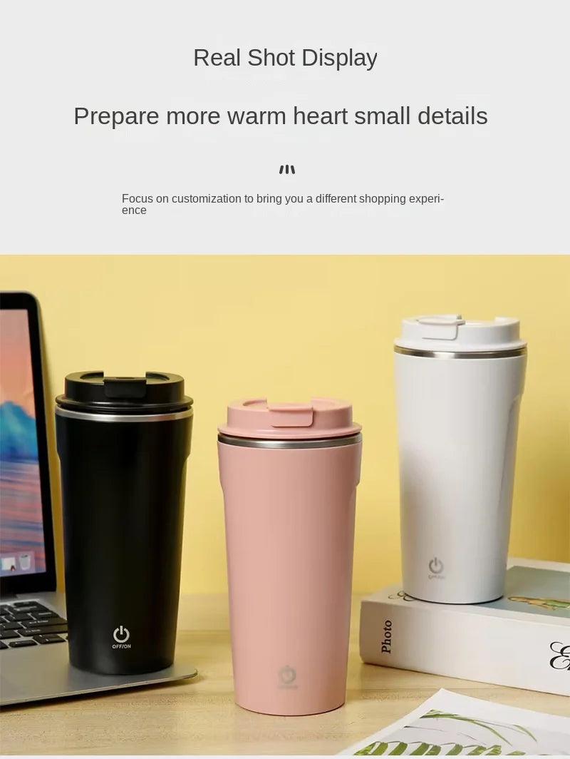 Electric Magnetic Automatic Mixing Cup USB Rechargeable Household Waterproof Bottle 400ML Milk Coffee Blender Self Mixing Mug - E-line.com