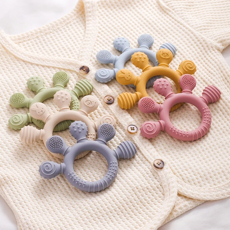 Baby Silicone Teether Infant Pacifier Chain Clip Food Grade Silicone Soother Chain Nipple Holder  Baby Nursing Good Teething Toy