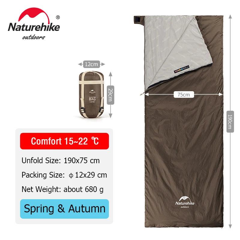 Naturehike lw180 Sleeping Bag Ultralight Cotton Sleeping Bag Spring Summer Sleeping Bag Outdoor Hiking Camping Sleeping Bag - E-line.com