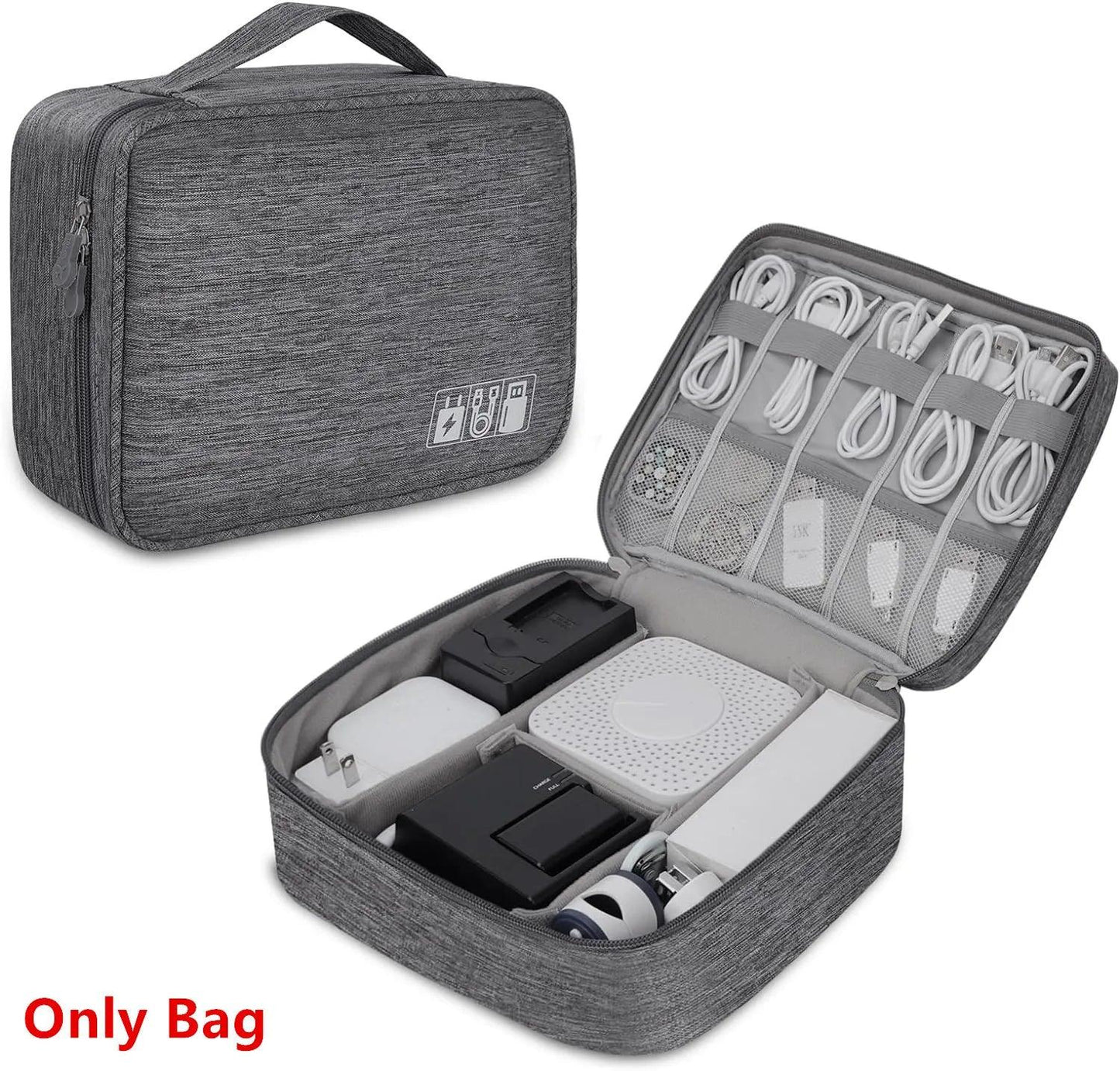 Cable Storage Bag Waterproof Digital Electronic Organizer Portable USB Data Line Charger Plug Storage Bag Travel Cable Organizer - E-line.com