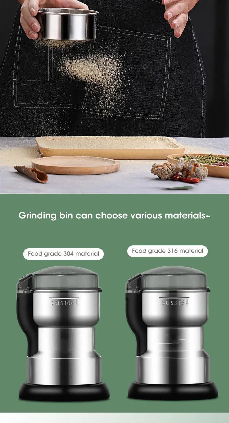 Electric Multifunctional New Grinder Coffee Kitchen Beans Cereal Nuts Spices Grains Grinder Machine For Home Coffee Grinders - E-line.com