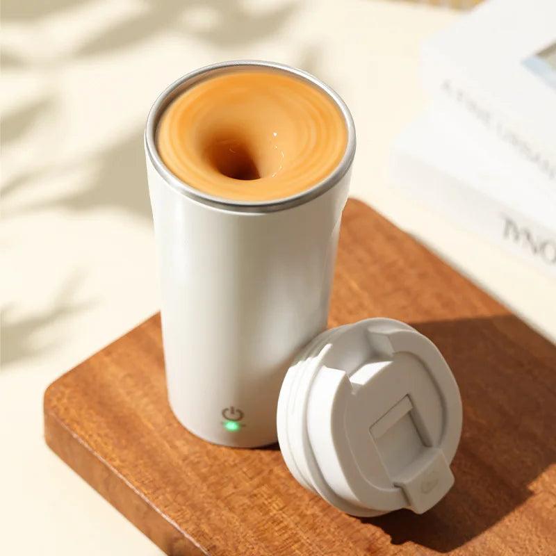 Electric Magnetic Automatic Mixing Cup USB Rechargeable Household Waterproof Bottle 400ML Milk Coffee Blender Self Mixing Mug - E-line.com