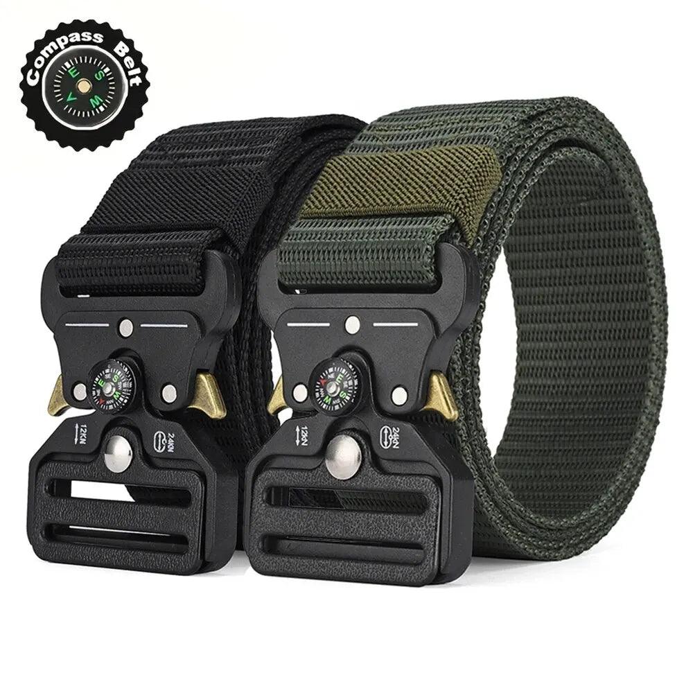 Men's Belt Outdoor Multi Function Compass Belt High Quality Canvas For Nylon Male Luxury Belts Women's Sports Jeans Neutral Belt - E-line.com