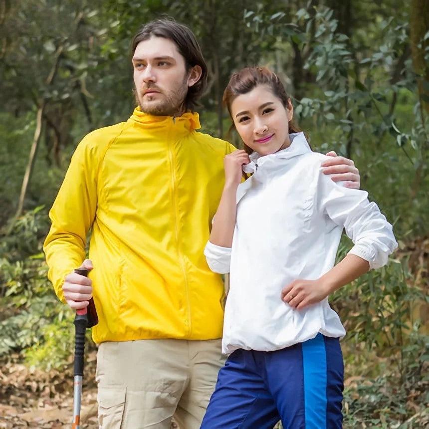 Camping Waterproof Jacket Men Women Windbreaker Men Raincoat Rain Jacket Men Waterproof Hiking Climbing Clothes Sun Protection - E-line.com