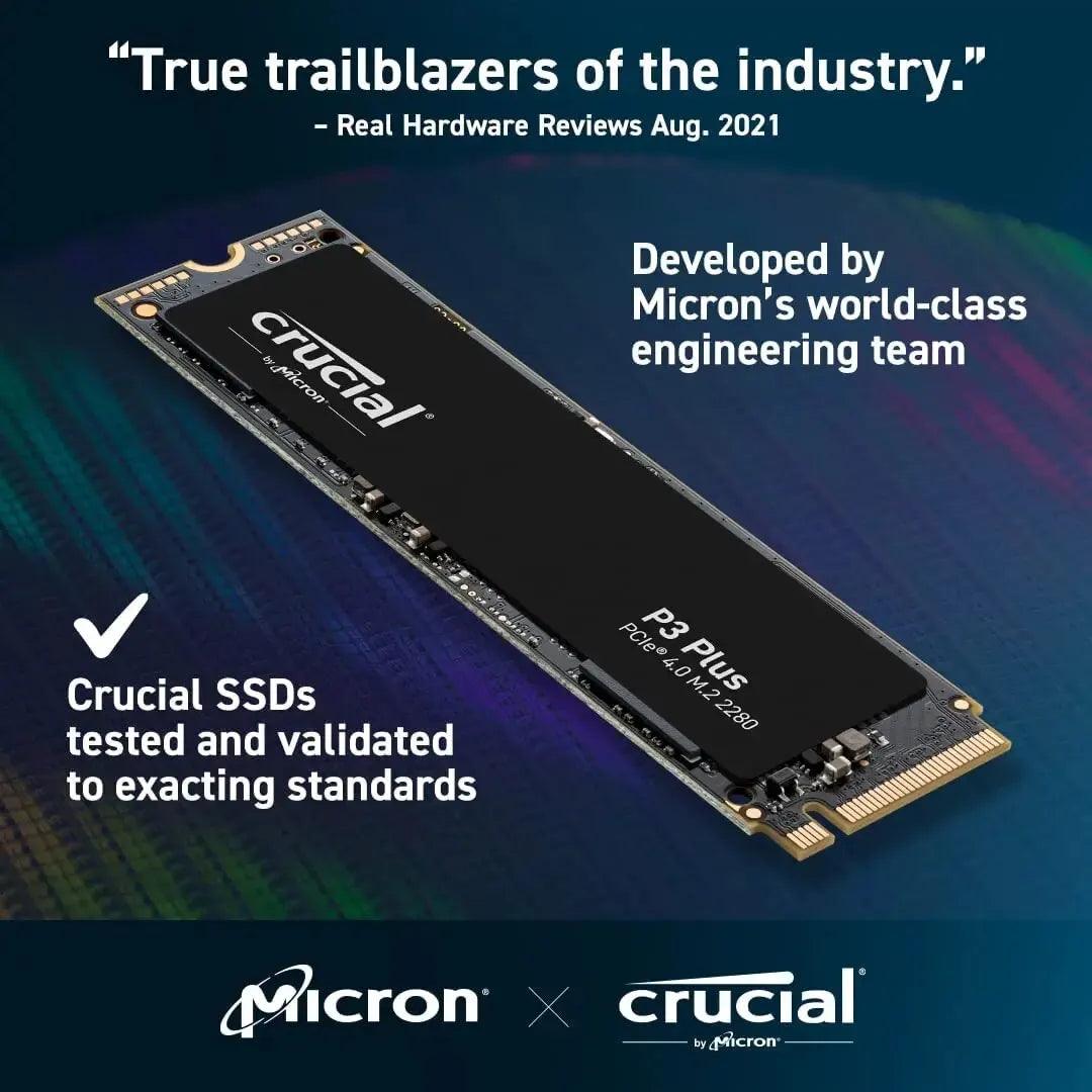 Crucial P3 Plus 2TB 1TB 500GB PCIe Gen4 3D NAND NVMe M.2 2280 SSD, up to 5000MB/s  Solid State Drive Disk(OEM Package)