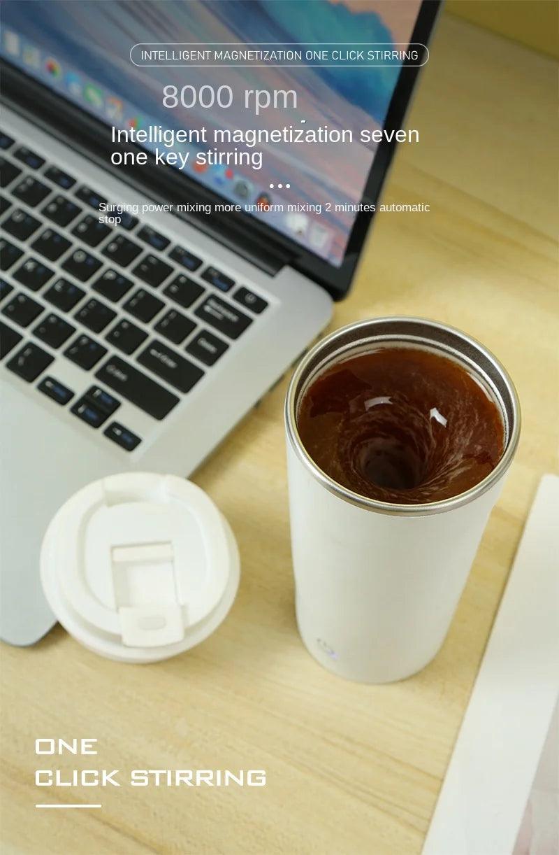 Electric Magnetic Automatic Mixing Cup USB Rechargeable Household Waterproof Bottle 400ML Milk Coffee Blender Self Mixing Mug - E-line.com