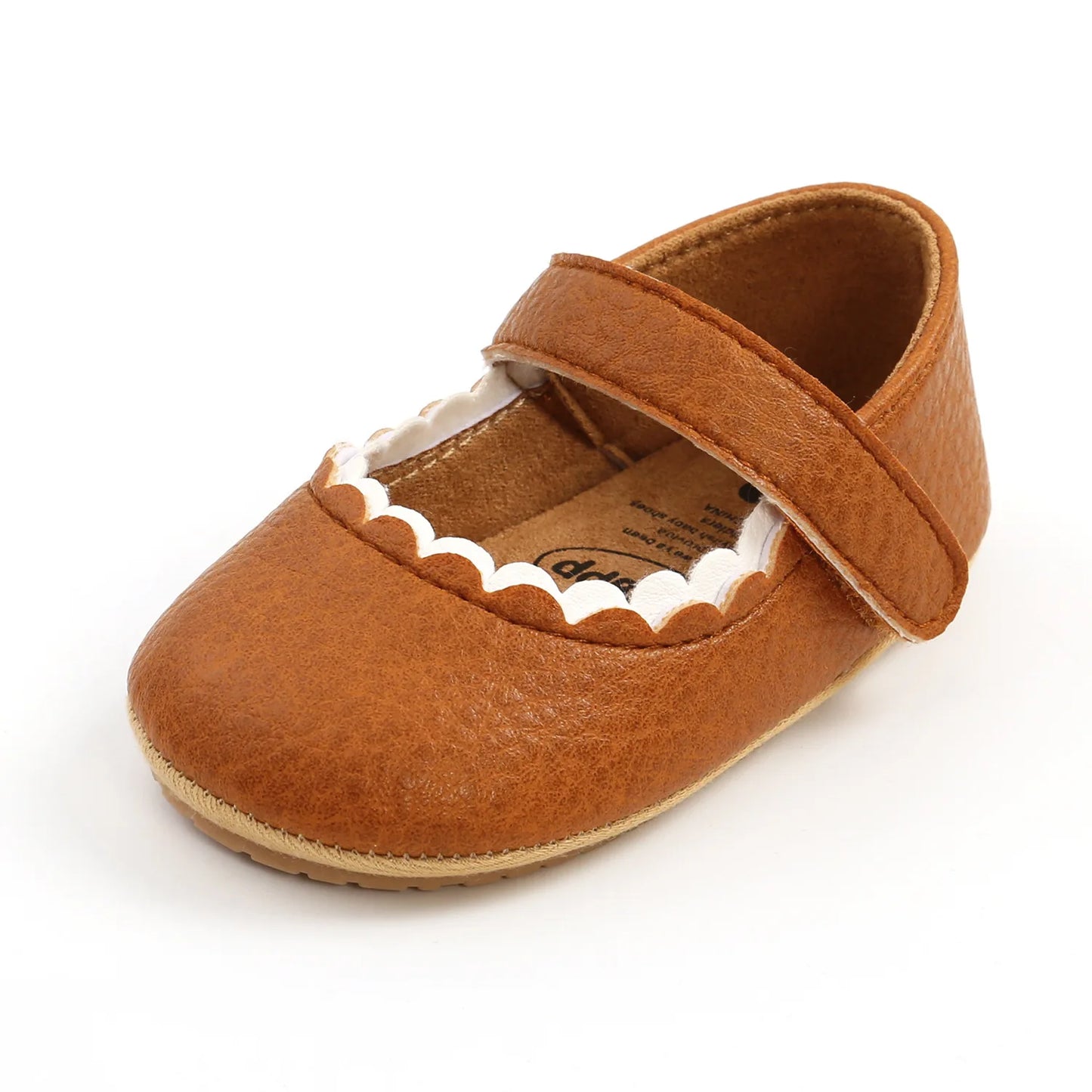 Meckior Baby Girl Shoes Leather Rubber Sole Anti-slip Toddler First Walkers Infant Crib Shoes Newborn Girl New Baby Shoes