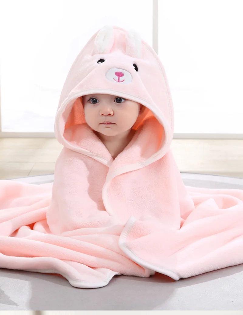 Cartoon Animal Baby Bath Towels Soft Newborn Hooded Towel Blanket Toddler Bathrobe Warm Sleeping Swaddle Wrap for Boys Girls - E-line.com
