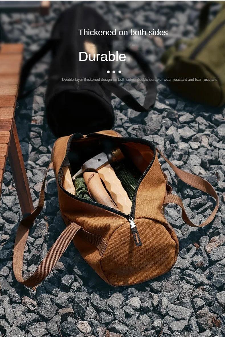 Cylinder Handheld Storage Bag Large Capacity Thickened Camping Tent Peg Bag Sundries Storage Bag Tool Bag - E-line.com