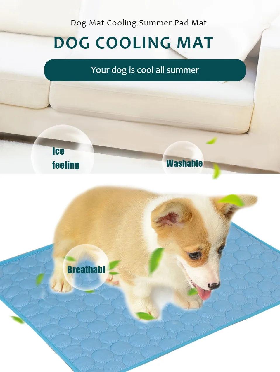 Dog Cooling Mat Summer Pet Cold Bed Extra Large For Small Big Dogs Pet Accessories Cat Durable Blanket Sofa Cat Ice Pad Blanket - E-line.com