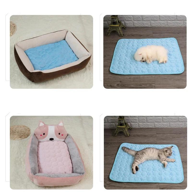Dog Cooling Mat Summer Pad Pet Mat Bed for Dogs Cat Blanket Sofa Breathable Summer Washable Pet Supplies Accessories - E-line.com