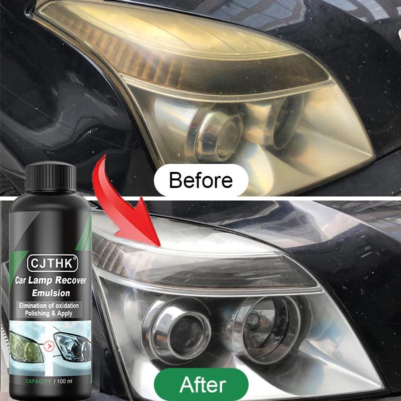 Car Headlight Restoration Polishing Kits Headlamp Scratch Remover Repair Cleaning Paste Remove Oxidation Headlight Polish Liquid - E-line.com