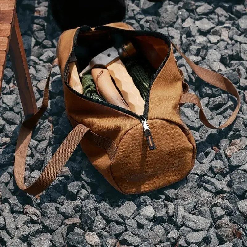 Cylinder Handheld Storage Bag Large Capacity Thickened Camping Tent Peg Bag Sundries Storage Bag Tool Bag - E-line.com