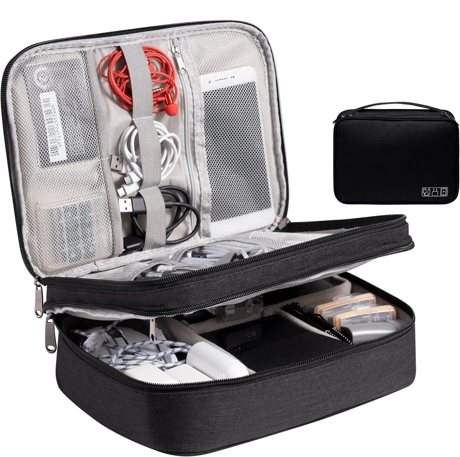 Cable Storage Bag Waterproof Digital Electronic Organizer Portable USB Data Line Charger Plug Storage Bag Travel Cable Organizer - E-line.com