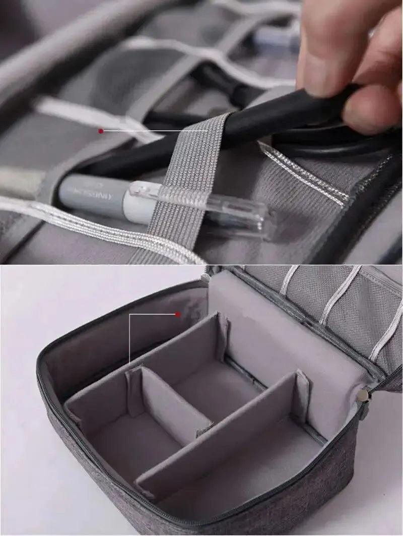 Cable Storage Bag Waterproof Digital Electronic Organizer Portable USB Data Line Charger Plug Storage Bag Travel Cable Organizer - E-line.com