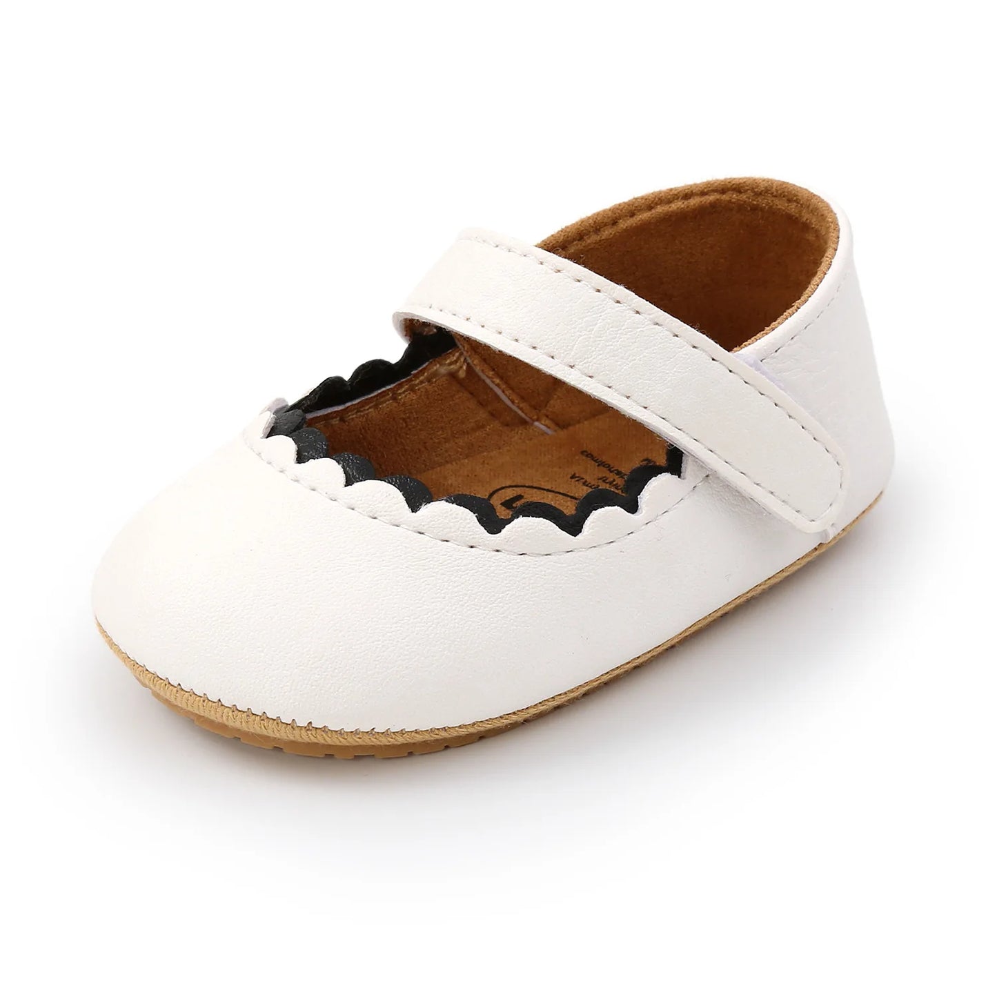 Meckior Baby Girl Shoes Leather Rubber Sole Anti-slip Toddler First Walkers Infant Crib Shoes Newborn Girl New Baby Shoes
