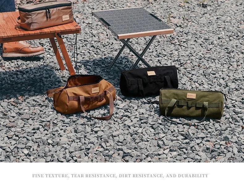 Cylinder Handheld Storage Bag Large Capacity Thickened Camping Tent Peg Bag Sundries Storage Bag Tool Bag - E-line.com