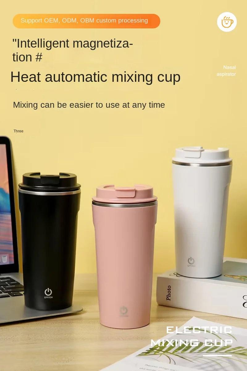 Electric Magnetic Automatic Mixing Cup USB Rechargeable Household Waterproof Bottle 400ML Milk Coffee Blender Self Mixing Mug - E-line.com