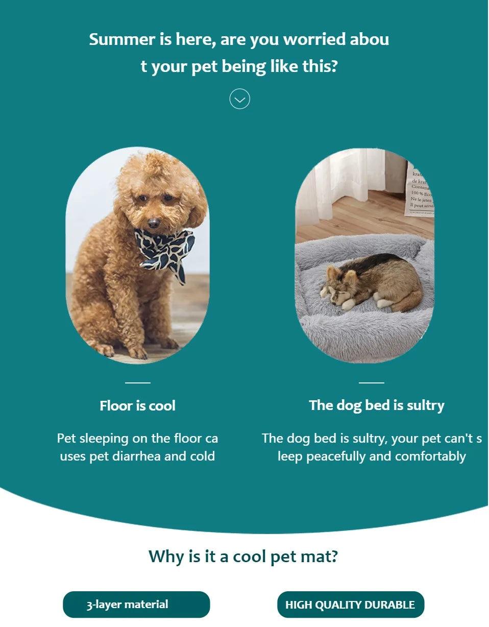 Dog Cooling Mat Summer Pet Cold Bed Extra Large For Small Big Dogs Pet Accessories Cat Durable Blanket Sofa Cat Ice Pad Blanket - E-line.com