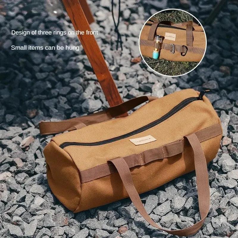 Cylinder Handheld Storage Bag Large Capacity Thickened Camping Tent Peg Bag Sundries Storage Bag Tool Bag - E-line.com