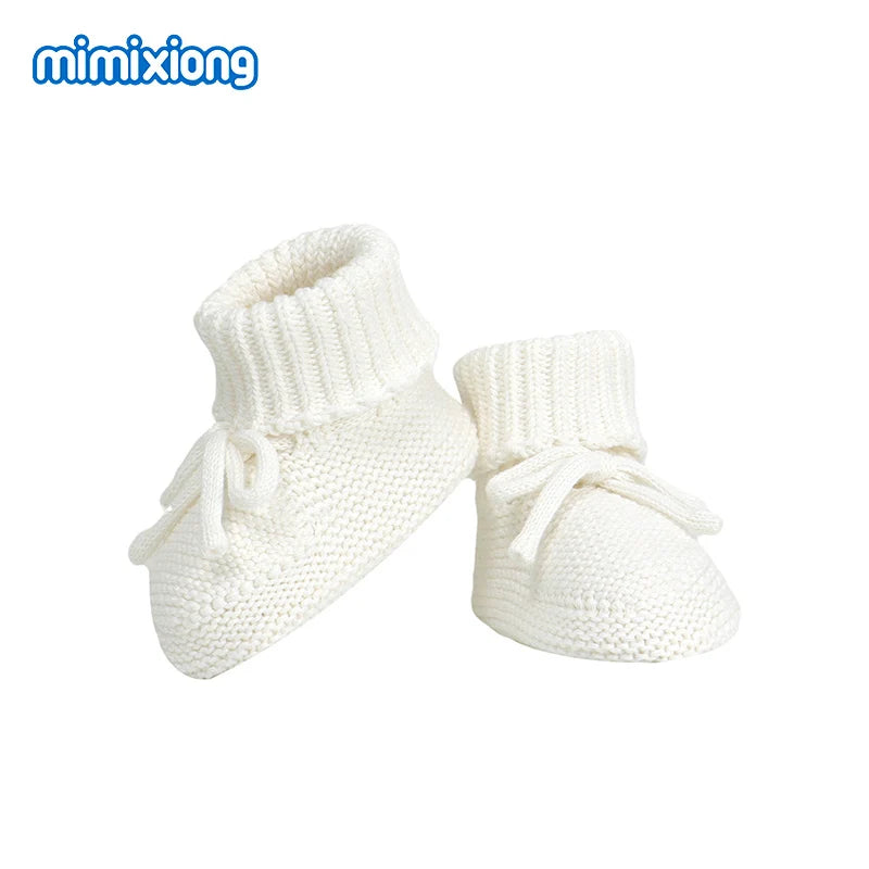Baby First Walkers Breathable Anti-slip Knitted Newborn Infant Boys Girls Solid Booties Prewalkers 0-18m Toddler Unisex Footwear