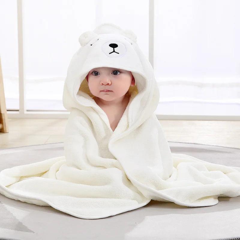 Cartoon Animal Baby Bath Towels Soft Newborn Hooded Towel Blanket Toddler Bathrobe Warm Sleeping Swaddle Wrap for Boys Girls - E-line.com
