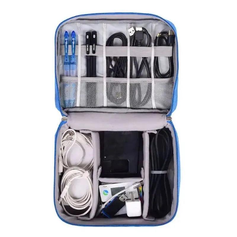 Cable Storage Bag Waterproof Digital Electronic Organizer Portable USB Data Line Charger Plug Storage Bag Travel Cable Organizer - E-line.com