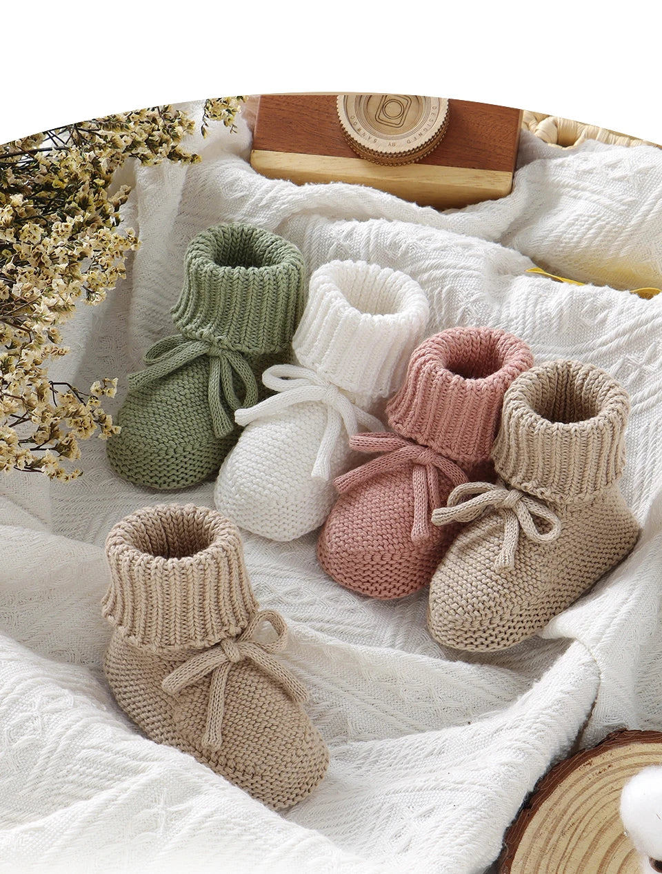Baby First Walkers Breathable Anti-slip Knitted Newborn Infant Boys Girls Solid Booties Prewalkers 0-18m Toddler Unisex Footwear