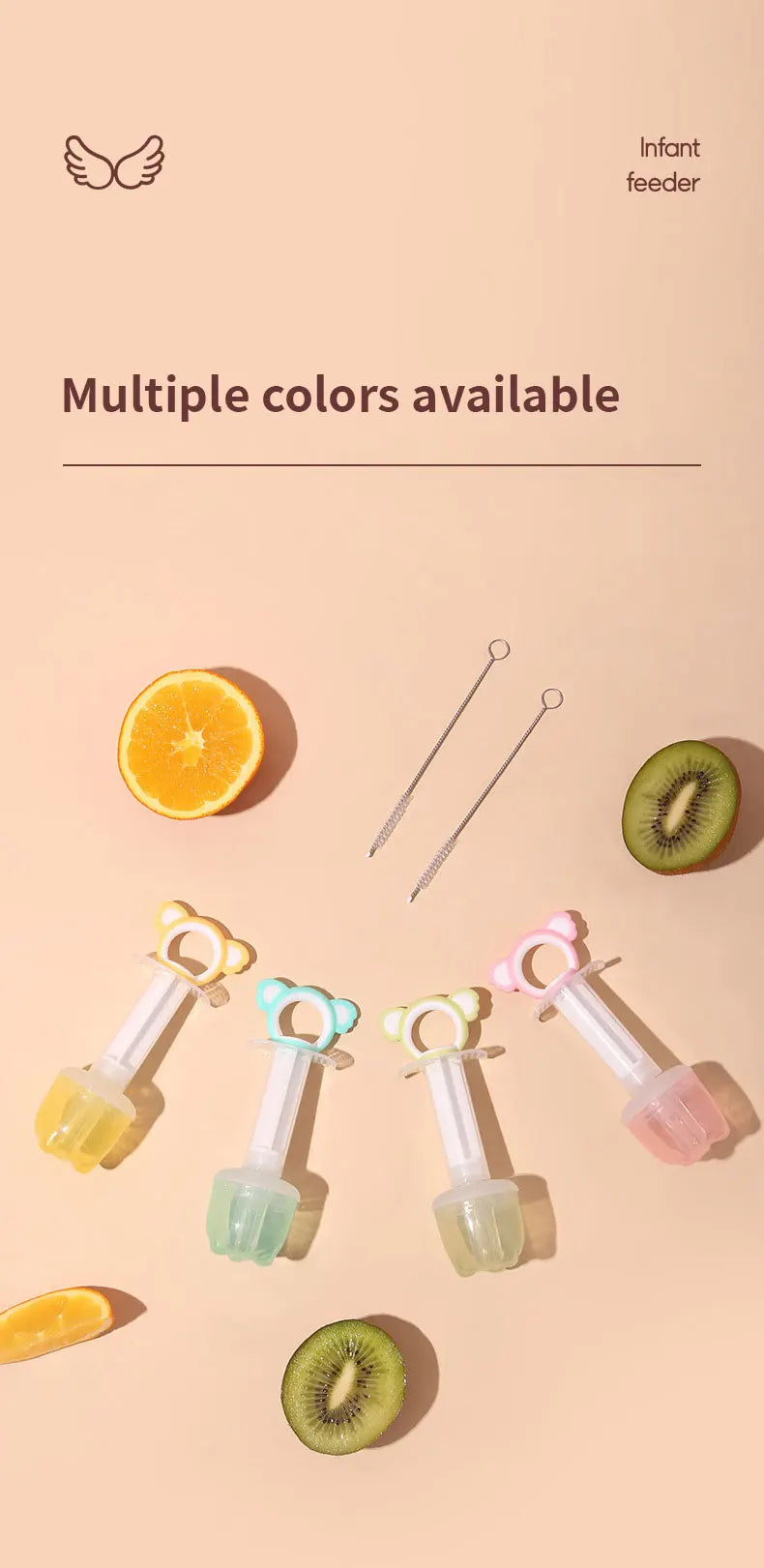 Baby Medicine Feeder Needle Feeder BPA-Free Children Food Grade Squeeze Dropper Dispenser Anti-Choke Medicine Dropper Pacifier