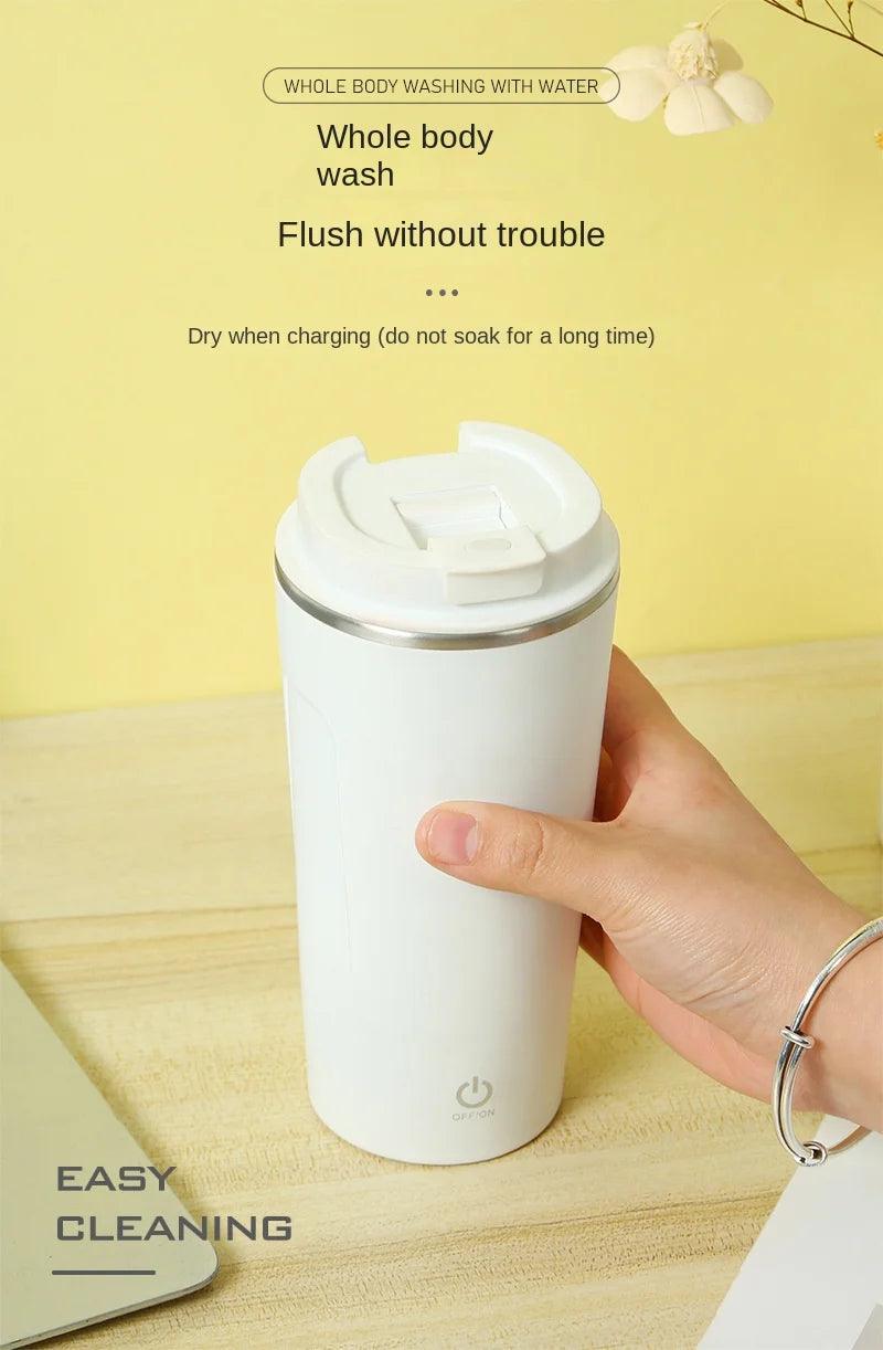 Electric Magnetic Automatic Mixing Cup USB Rechargeable Household Waterproof Bottle 400ML Milk Coffee Blender Self Mixing Mug - E-line.com