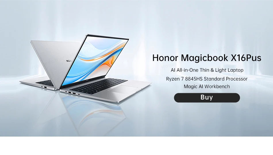 Honor Laptop X16 Plus 2024 Ryzen 7 8845HS,16GB 512GB/32GB 1TB,AMD Radeon™ 780M Notebook SSD IPS 16 Inch