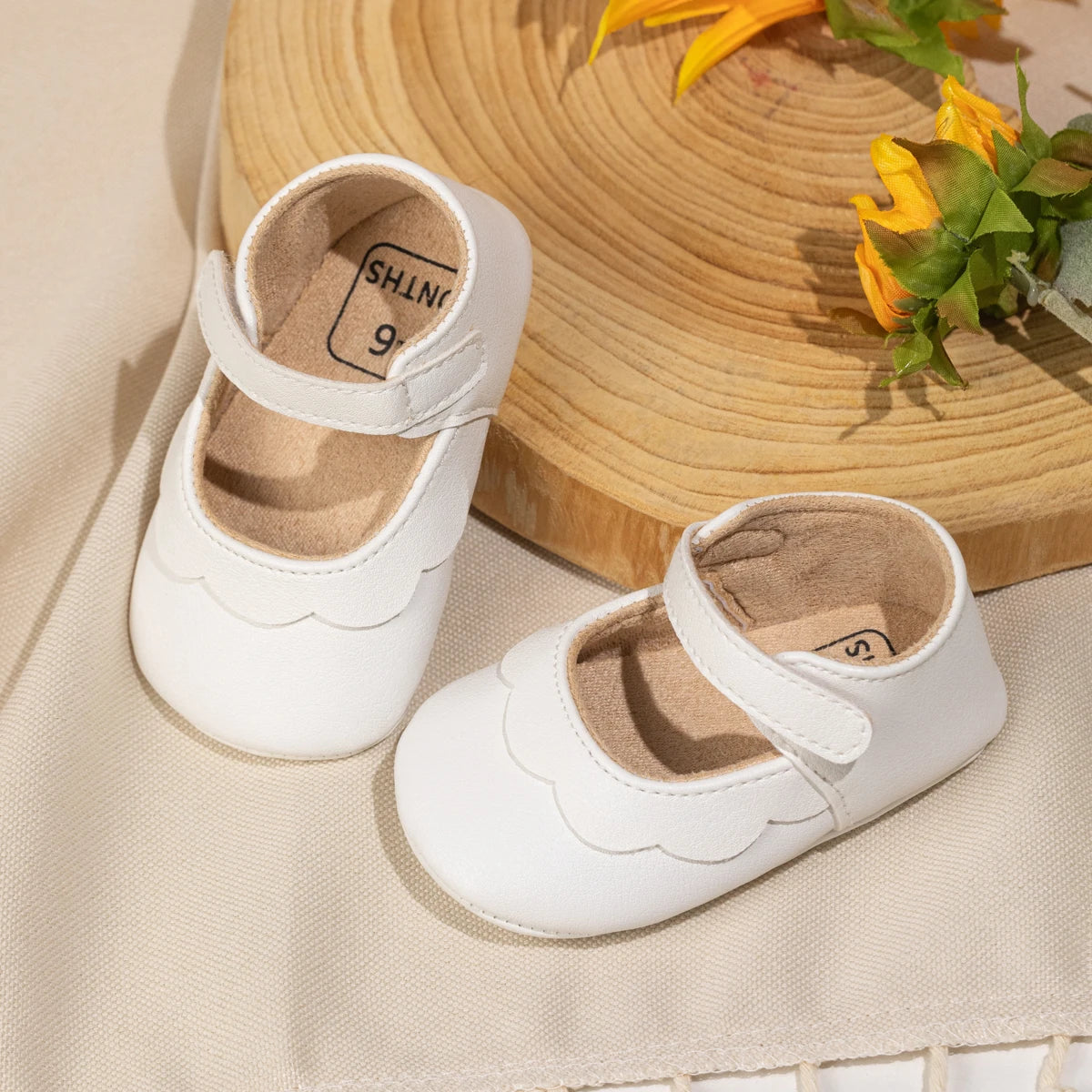 Meckior Baby Girl Shoes Leather Rubber Sole Anti-slip Toddler First Walkers Infant Crib Shoes Newborn Girl New Baby Shoes