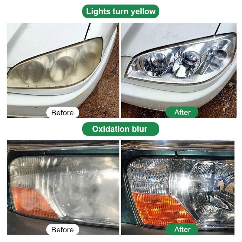 Car Headlight Restoration Polishing Kits Headlamp Scratch Remover Repair Cleaning Paste Remove Oxidation Headlight Polish Liquid - E-line.com