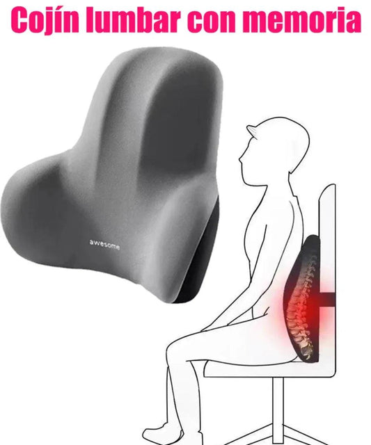 Memory Foam Lumbar Back Cushion for Car Office Gaming Chairs and Postpartum Waist Support Multi Functional Pain Relief Pillow - E-line.com