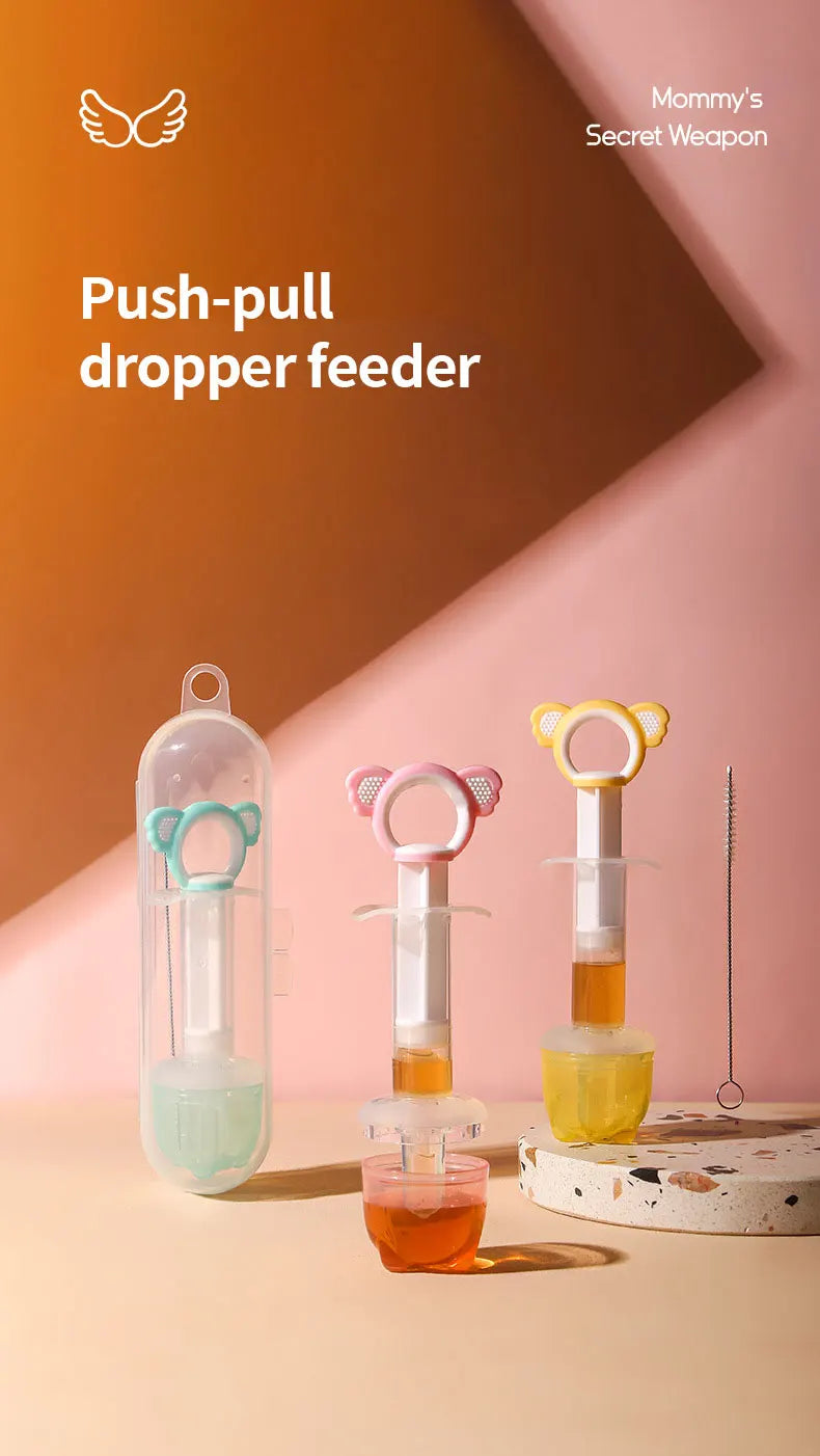 Baby Medicine Feeder Needle Feeder BPA-Free Children Food Grade Squeeze Dropper Dispenser Anti-Choke Medicine Dropper Pacifier