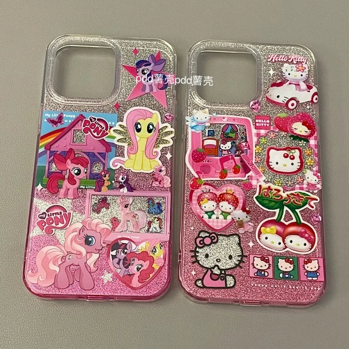 Cartoon Sanrio My Little Pony Hello Kitty Phone Case For iPhone 16 15 14 13 12 11 Pro Max XR XS Max 7 8 Plus MINI Y2K Cute Cover